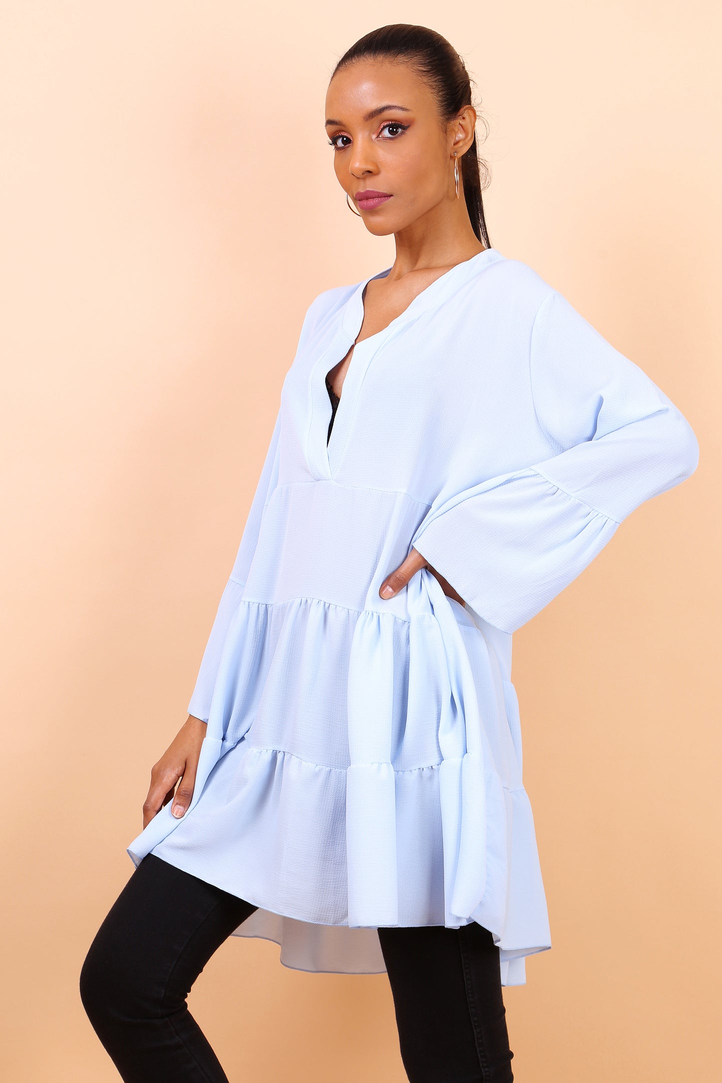 Shirt dress με βολάν