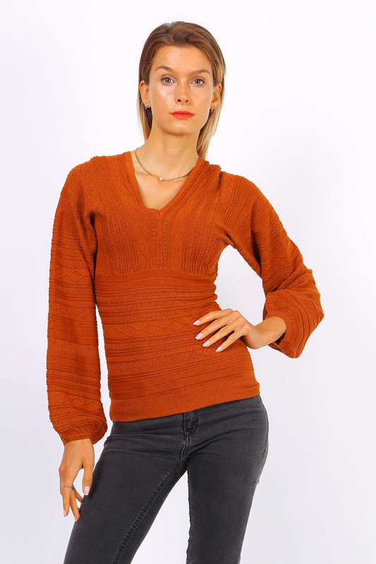 Μπλούζα πλεκτή με σχέδια