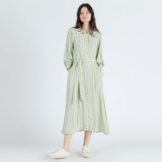 Φόρεμα σεμιζιέ ριγέ