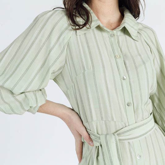 Φόρεμα σεμιζιέ ριγέ