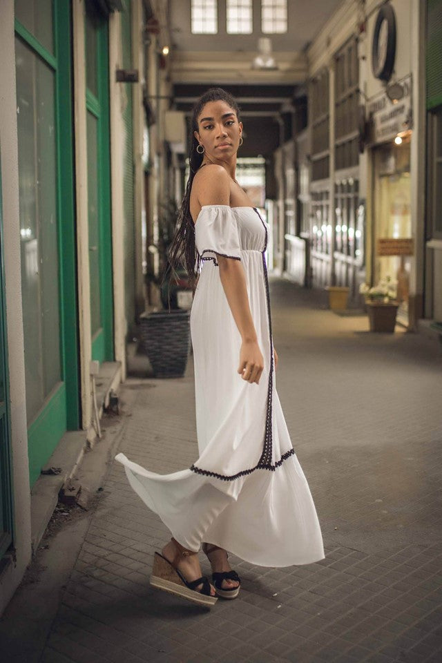 Φόρεμα maxi strapless