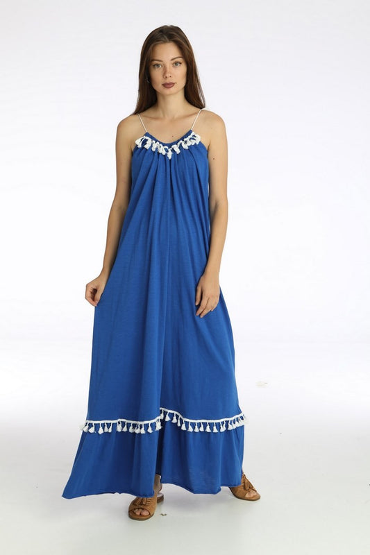 Φόρεμα maxi με τρέσσα