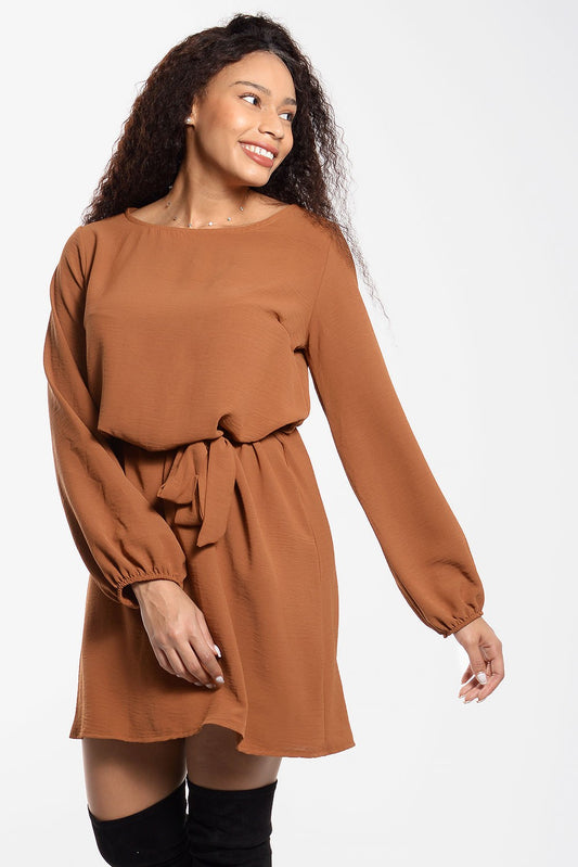 Φόρεμα mini με δέσιμο