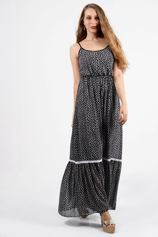 Φόρεμα maxi πουά