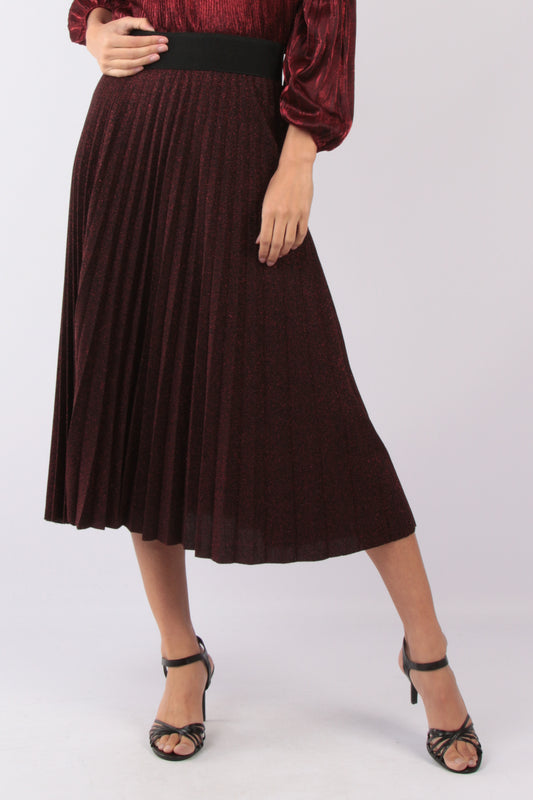 Φούστα πλισέ lurex