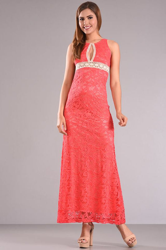 Φόρεμα δανδέλας με άνοιγμα στο στήθος