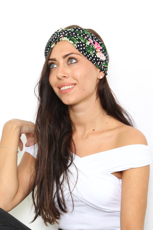 Μπαντάνα floral πουά