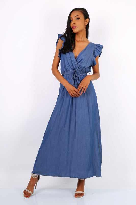 Φόρεμα maxi κρουαζέ