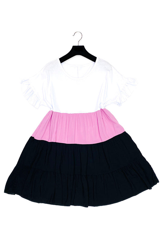 Φόρεμα mini με τριχρωμία