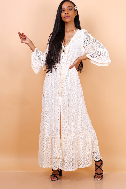 Φόρεμα από δανδέλα maxi