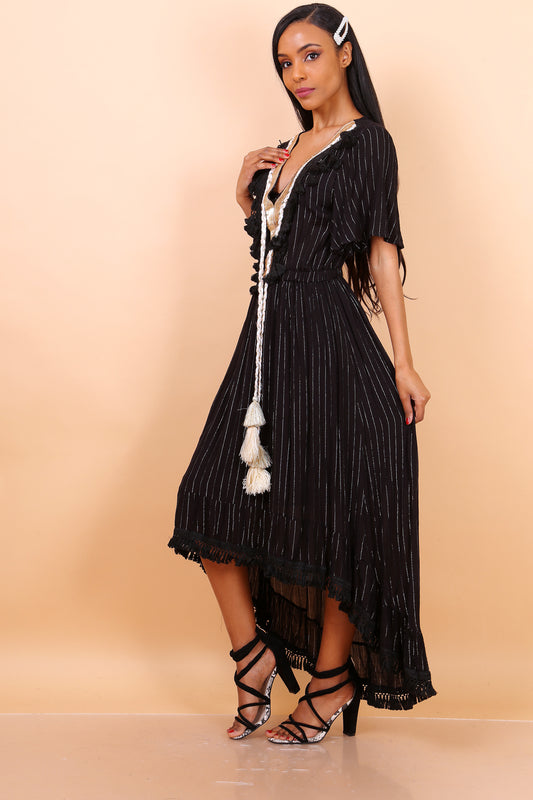 Φόρεμα boho ασύμμετρο