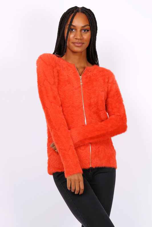 Μπλουζοζακετάκι γούνινο χνουδωτό