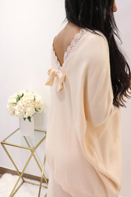 Σετ μπλούζα - παντελόνι rib