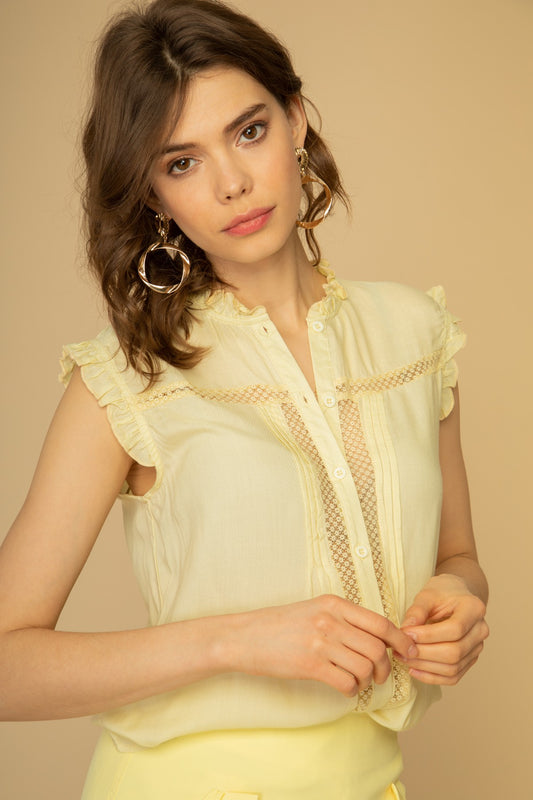 Πουκάμισο με δανδέλα και βολάν