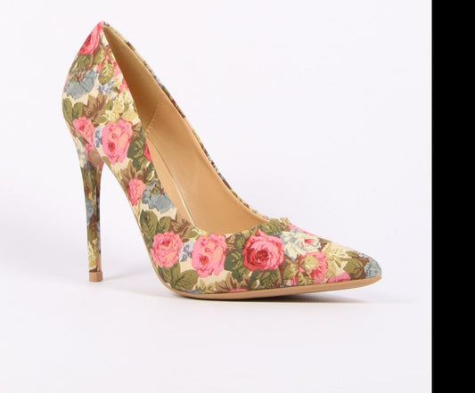 Γόβα multicolor floral