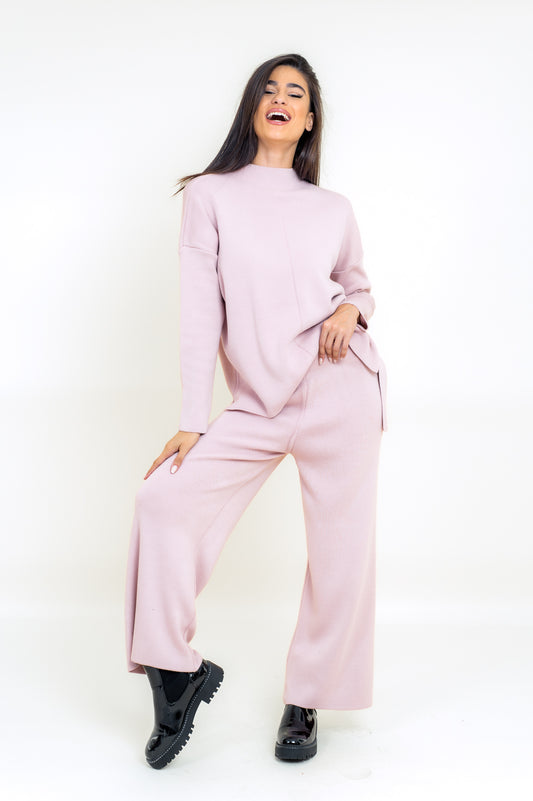 Σετ πλεκτό μπλούζα - παντελόνα