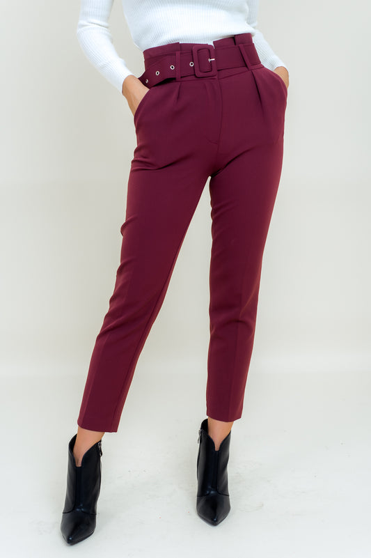 Παντελόνι ψηλόμεσο με ζώνη