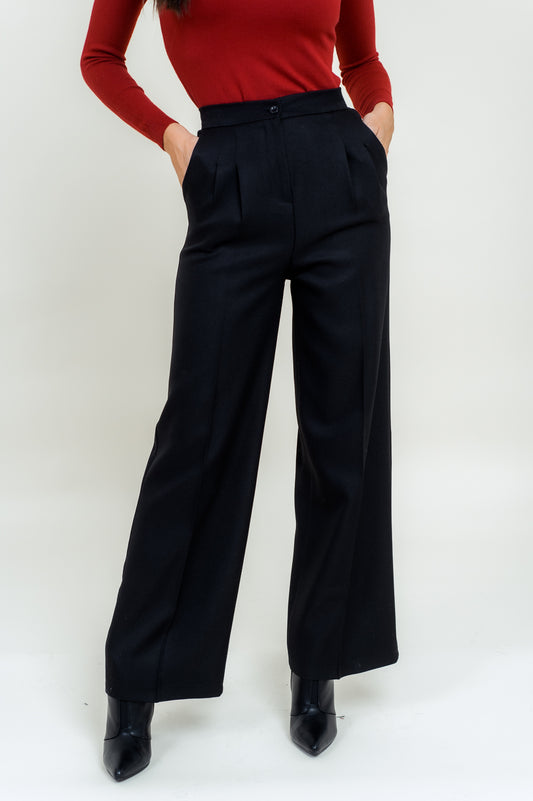 Παντελόνα με πιέτες tweed