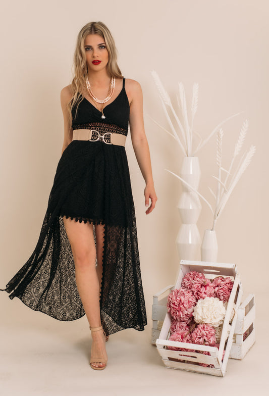 Φόρεμα maxi με δανδέλα