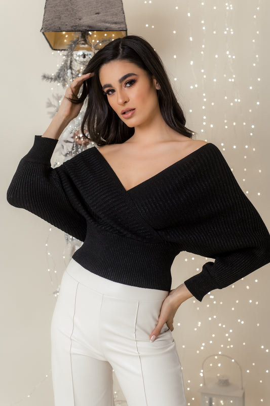 Τοπ πλεκτό croise με lurex