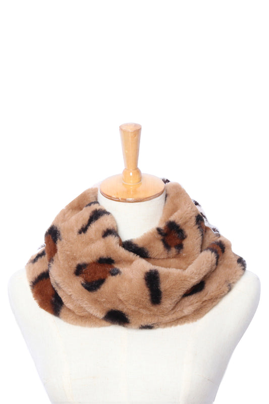 Κασκόλ γούνινο animal printed