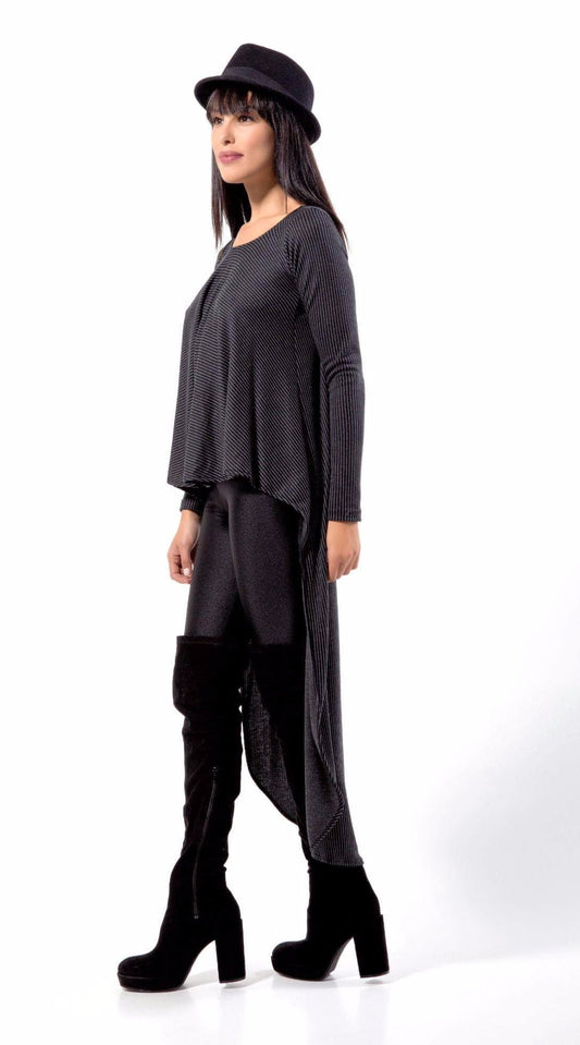 Μπλούζα aσύμμετρη με πλάτη maxi