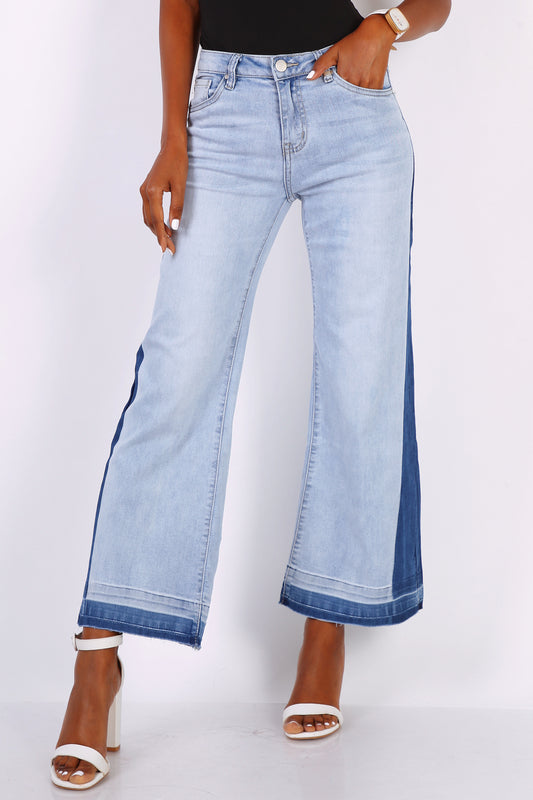 Jeans παντελόνι δίχρωμο