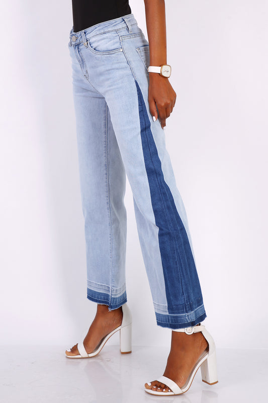Jeans παντελόνι δίχρωμο