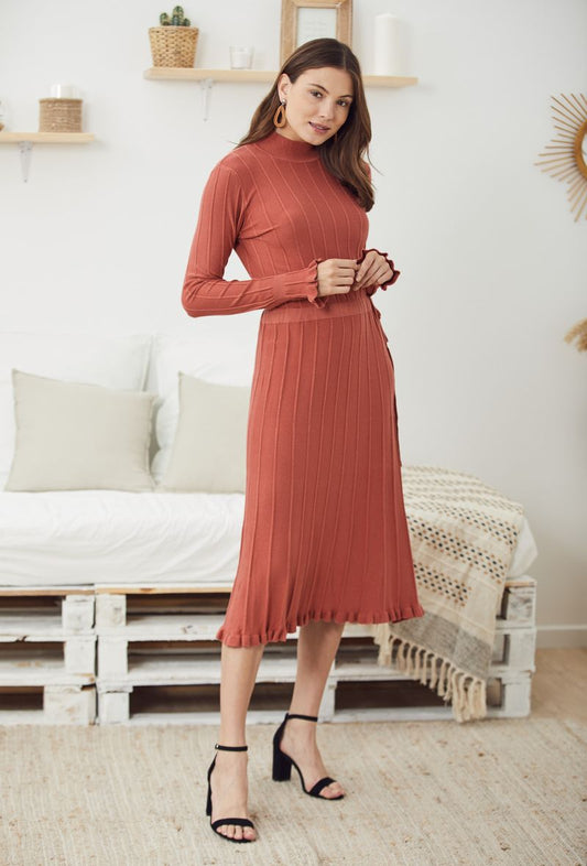 Φόρεμα midi rib