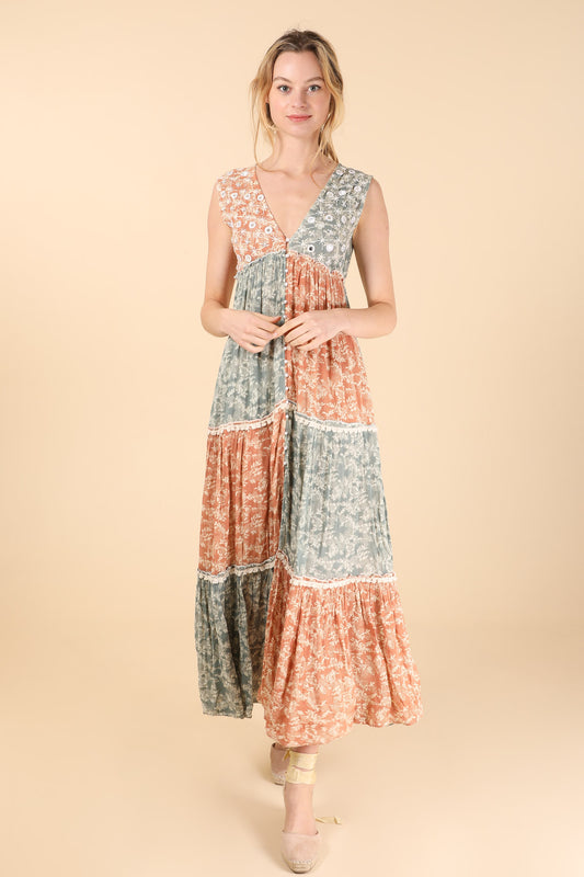 Φόρεμα maxi boho multicolor