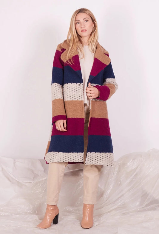 Ημίπαλτο μάλλινο multicolor