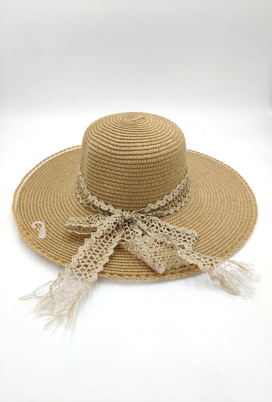 Καπέλλο ψάθινο με δανδέλα