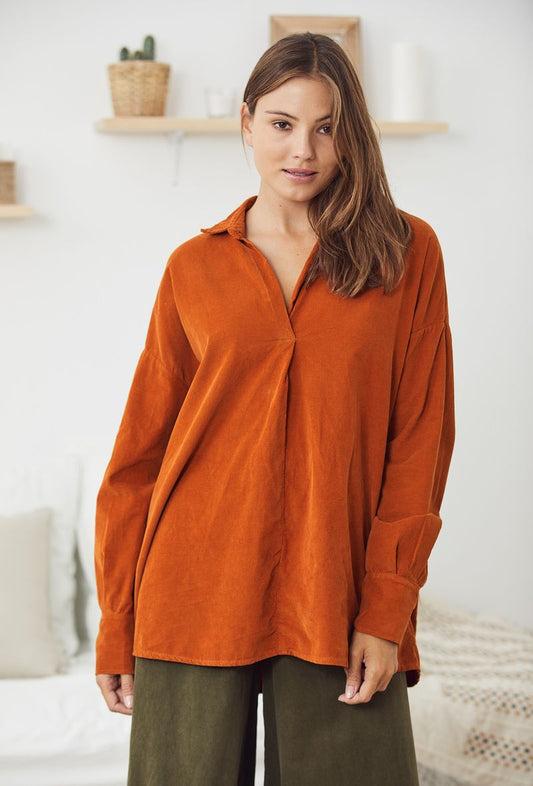 Μπλούζα φαρδιά βαμβακερή