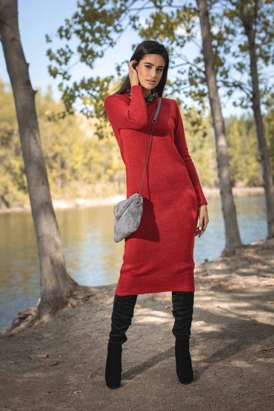 Φόρεμα πλεκτό midi ελαστικό