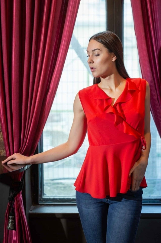 Top κρουαζέ με βολάν