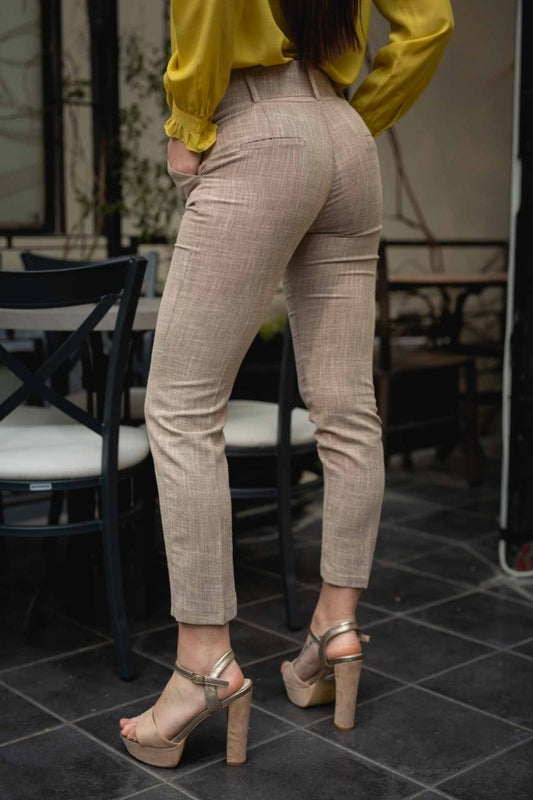 Παντελόνι λινό με ζώνη