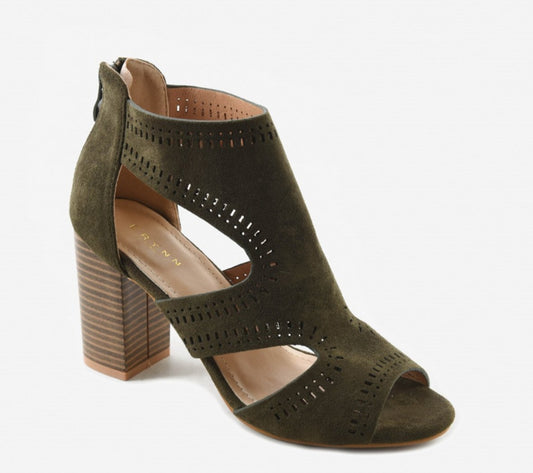 Peep toe Sandals με μέτριο τακούνι