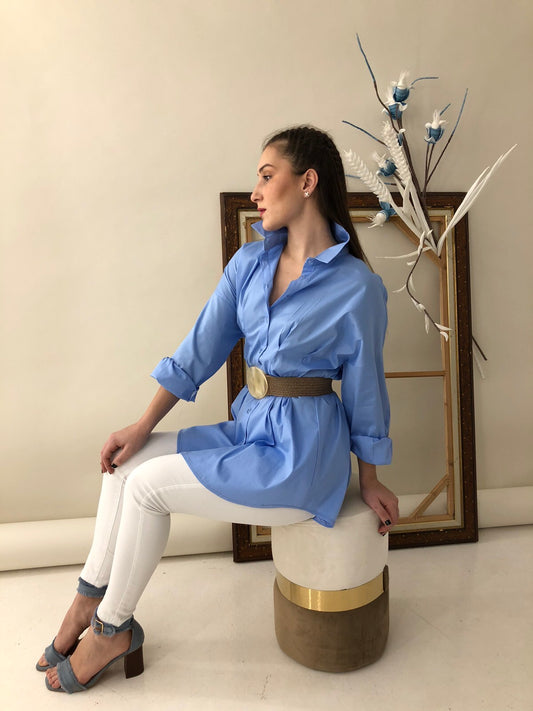 Πουκαμίσα μεσάτη με πιέτες