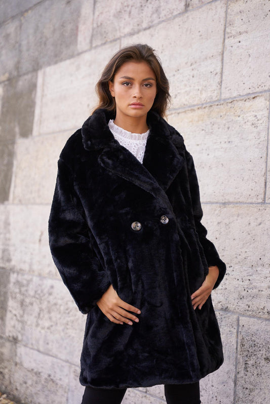 Ημίπαλτο γούνινο fluffy