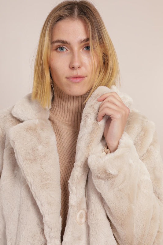 Ημίπαλτο γούνινο fluffy