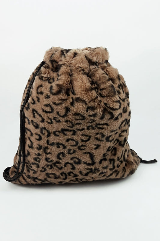 Γούνινο πουγκί animal printed