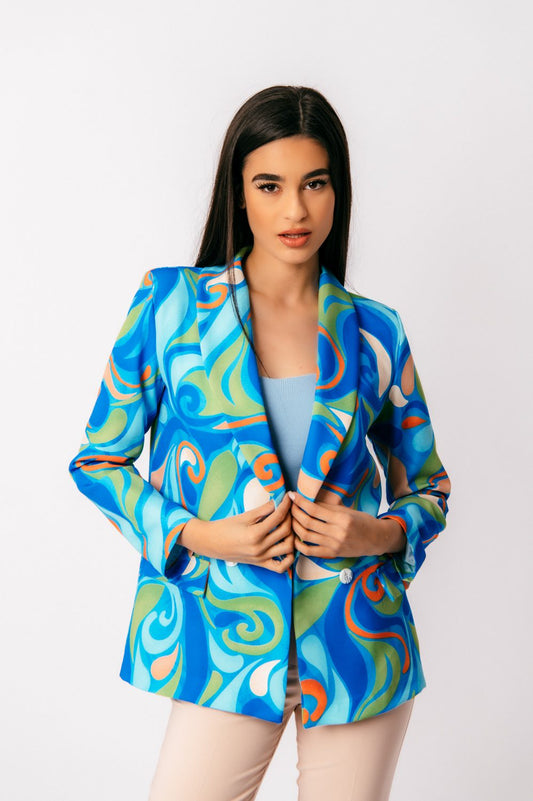 Blazer με γεωμετρικά μοτίβα