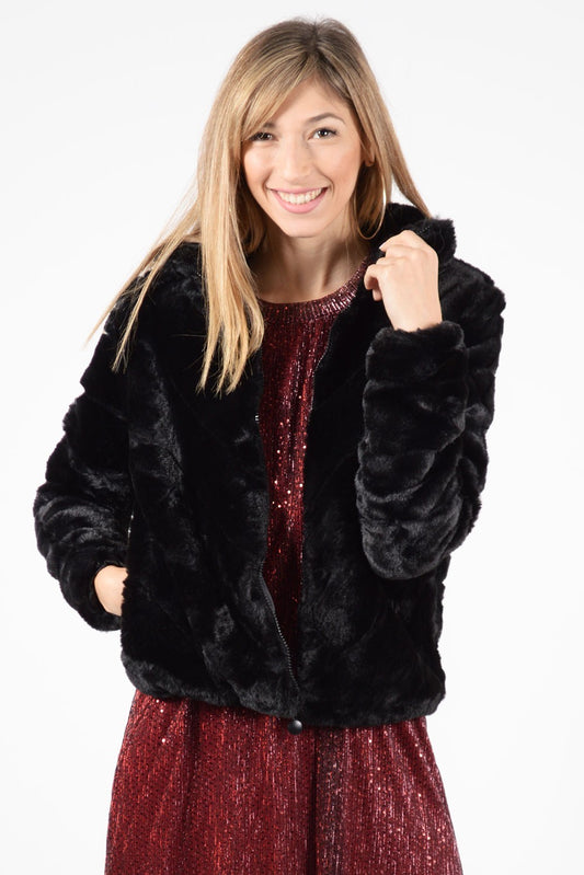 Γούνα κοντή με φερμουάρ