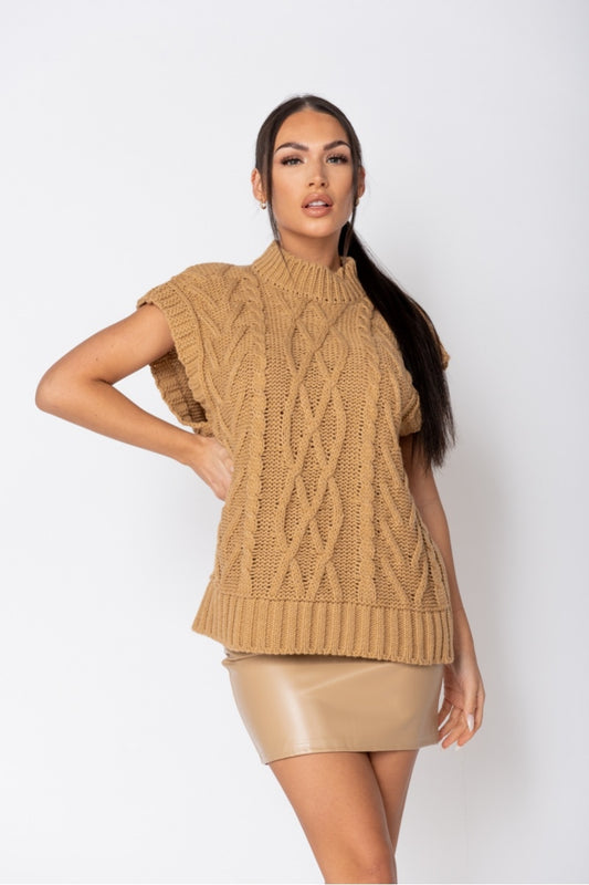 Καζάκα πλεκτή αμάνικη