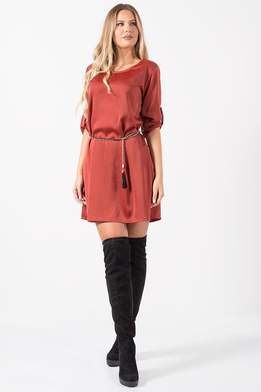 Φόρεμα σατέν μίνι