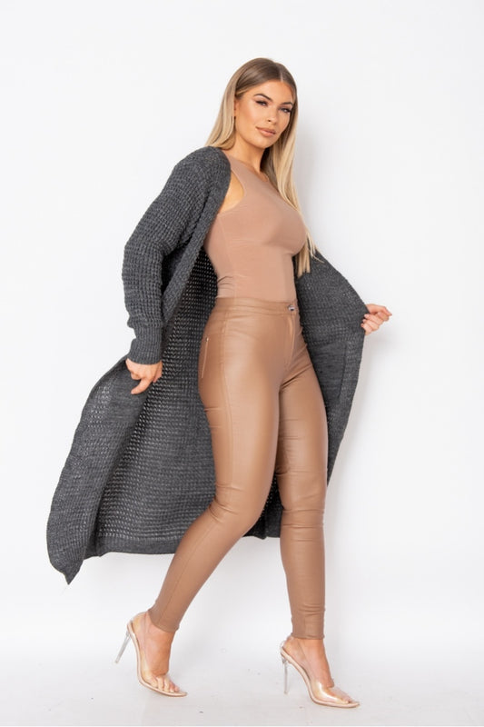 Ζακέτα πλεκτή μακριά