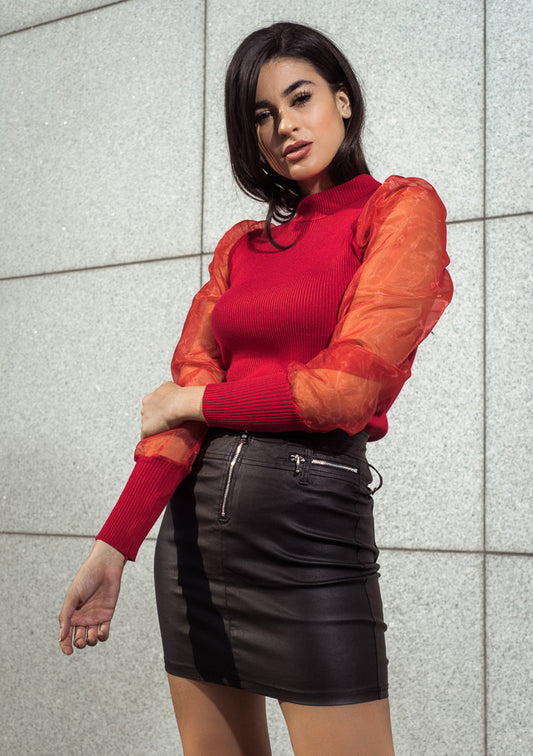 Μπλούζα rib βαμβακερή