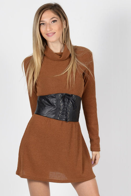 Πλεκτό mini φόρεμα