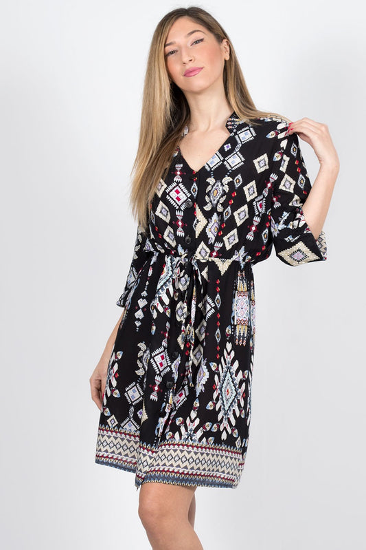 Shirt dress εμπριμέ