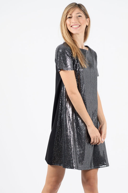 Φόρεμα mini γυαλιστερό